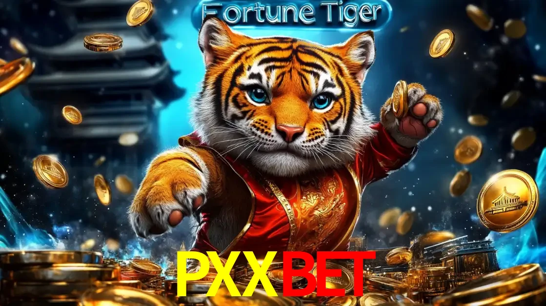 Imagem promocional do jogo de slot Fortune Tiger, com um tigre majestoso em traje tradicional cercado por uma fortuna em moedas de ouro, disponível agora no cassino PXXBET.